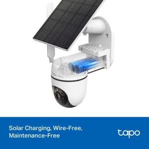 TP-Link Tapo C615G  kamera + Tapo A201 Solar panel 2K 3MP, Color Night Vision, microSD, 2×Spotlights, dvosmjerni audio, detekcija pokreta, vodootporna IP65, Wi-Fi, Tapo app