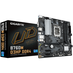 GIGABYTE MB B760M D3HP DDR4 (LGA1700, 4x DDR4 128GB, 1x PCI-E 4.0 x16x16, 2x PCI-E 3.0 x1x1, 2x M.2 PCIe 4.0, 4x SATA, 2x USB 2.0, 1x DP, 1x HDMI, GbE LAN, mATX, Retail)