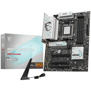 MSI B850 GAMING PLUS WIFI Motherboard, ATX - Supports AMD Ryzen 9000/8000 / 7000 Processors, AM5 - DDR5 Memory Boost 8200+ MT/s (OC), PCIe 5.0 x16 & 4.0 x16, M.2 Gen5, Wi-Fi 7, 5G LAN