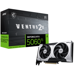 MSI NVIDIA GeForce RTX 5060 Ti 8G Ventus 2X OC Plus GDDR7 128bit Gaming Graphics Card, Boost Clock up to 2617 MHz, PCIe Gen 5, DLSS 4, DP 2.1 x 3, HDMI 2.1 x 1, SFF Ready