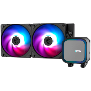 MSI CPU Cooler MAG CORELIQUID A13 240, 2x120mm Pre-installed ARGB Daisy Chain Fans, 500-2000RPM Fans, Copper Base Intel LGA 1700/1851, AMD AM5/AM4, 3Y Warranty, Black