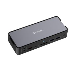 Verbatim CDS-15 portni USB-C Pro Docking Station 2×HDMI / DP / RJ45 / USB-A 3.1 / 2×USB-A 3.0 / USB-A / 2×USB-C / SD / microSD / Audio / USB-C PD / USB-C Host