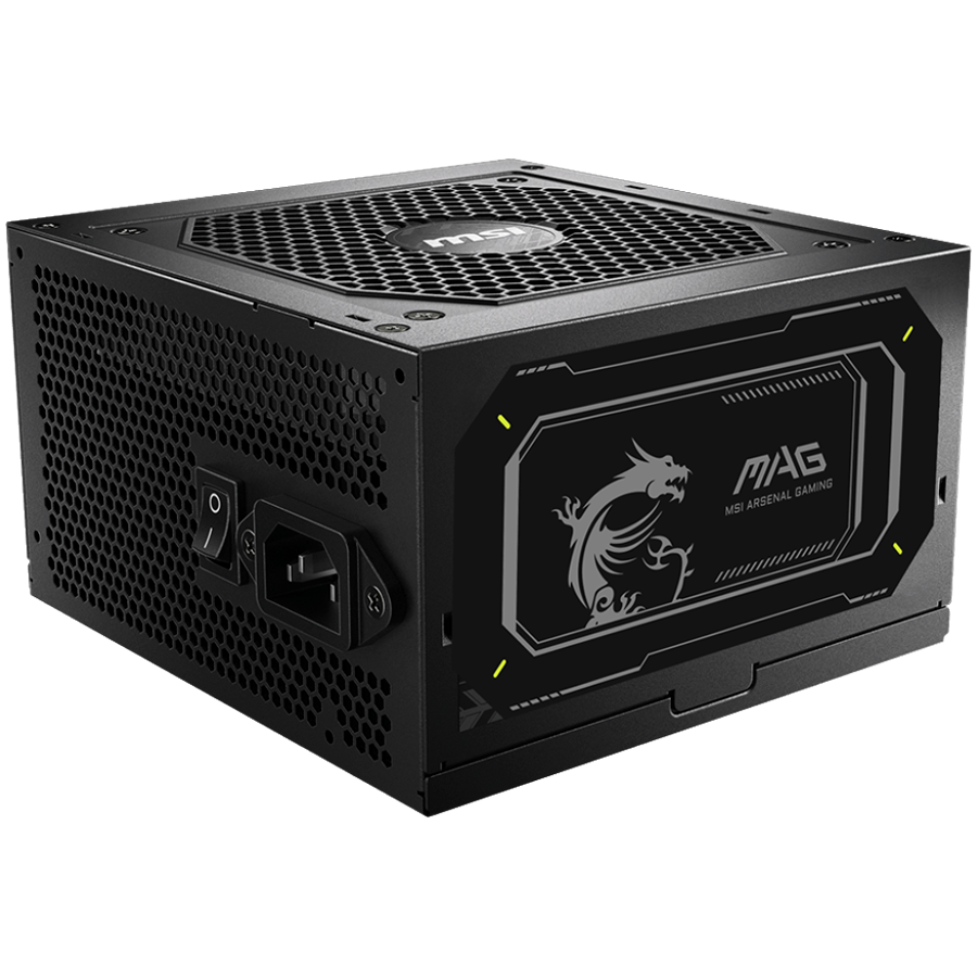 MSI PSU MAG A850GL PCIE5 II, 850W 80Plus Gold, 120mm Fan Active PFC, Fully Modular, 12VHPWR, ATX 3.1, PCIe 5.1, OVP, OCP, OTP, OPP, SCP, UVP, 100-240Vac, 47Hz-63Hz Input Frequency, ATX, 7Y, Black - Slika 2