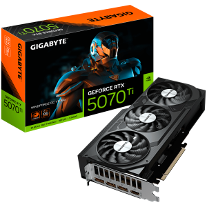 GIGABYTE Video Card NVIDIA GeForce RTX 5070 Ti WINDFORCE OC V2 16G (16GB GDDR7/256bit, PCI-E 5.0, Recommended PSU 750W, 3xDP, 1xHDMI) ATX