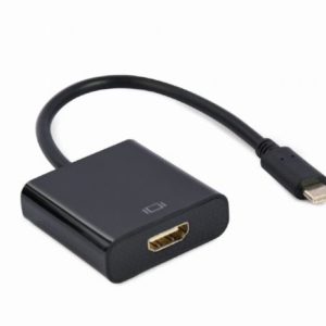 Gembird USB Type-C to HDMI adapter cable, 4K@30Hz, 15 cm, black