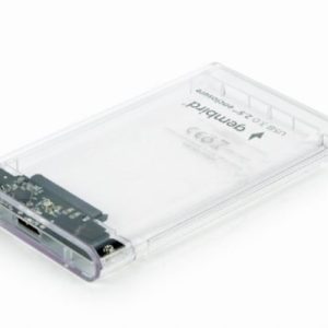 Gembird USB 3.0 2.5'' enclosure, for 9.5 mm drive, transparent plastic
