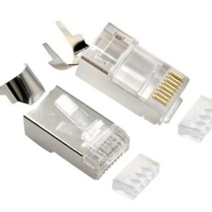 Gembird Shielded modular CAT7 pass-through type plug 15u" gold plated, 50 pcs per bag
