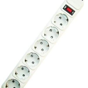 Gembird Surge protector, 6 sockets, 3m, grey