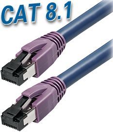Transmedia Cat8.1 SFTP Kabel 1m, dark blue