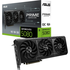 ASUS Prime GeForce RTX 5080 OC graphics card, 16GB GDDR7, PCI-E 5.0 PRIME-RTX5080-O16G
