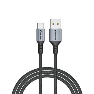 Verbatim Sync & Charge kabel USB-A na USB-C, M/M, 18W QC3.0, crni, 1.2m