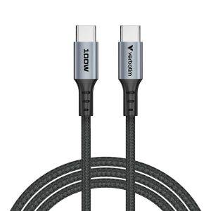Verbatim Sync & Charge kabel USB-C na USB-C, M/M, 100W PD3.0/QC3.0, crni, 1.2m