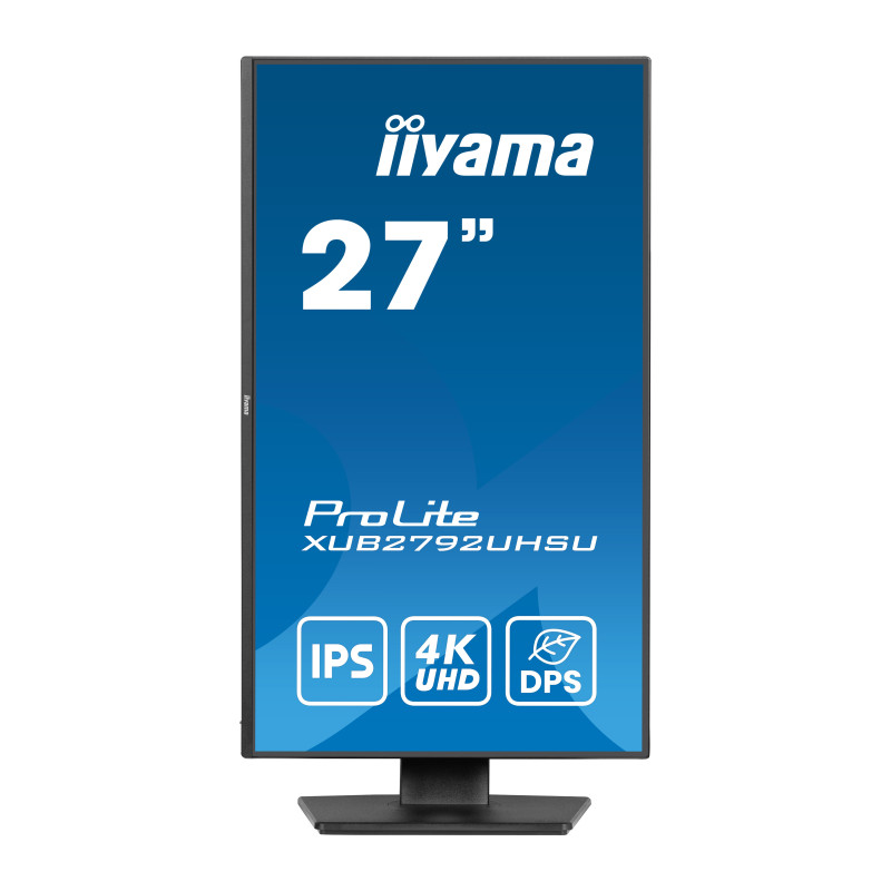 IIYAMA 27" XUB2792UHSU-B6 4K UHD (3840×2160) IPS, Pivot, 4ms, 350cd/m2, 1300:1, HDMI/DP, 3×USB-A, USB-C PD, zvučnici, crni - Slika 2