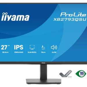 IIYAMA 27" XB2793QSU-B1 QHD (2560x1440) IPS 16:9, Pivot, 350 cd/m2, 1000:1, 1ms, HDMI, DP, USBx2, zvučnici