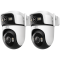 TAPO C545D Outdoor Dual Lens Pan/Tilt Security Camera, Double 2K View, Dynamic Dual Tracking, Color Night Vision, Built-in Microphone and Speaker
