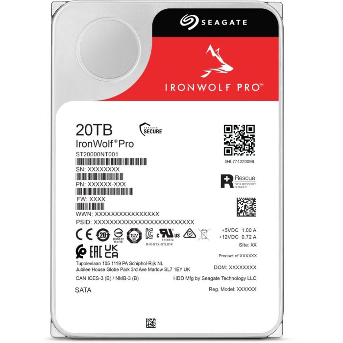 Seagate 20TB IronWolf Pro 3.5" SATA 6Gb/s 7200rpm 256MB HDD drive - Slika 4