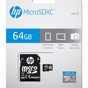 Memorijska kartica HP MicroSD mi210, 64GB, klasa brzine U1, s adapterom