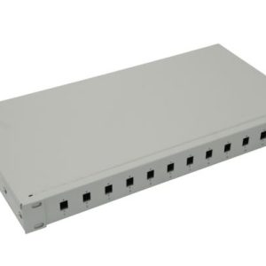 NFO Patch Panel 1U 19" - 12x SC Simplex LC Duplex, Closed, 1 tray