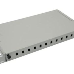 NFO Patch Panel 1U 19" - 12x SC Simplex LC Duplex, Pull-out, 1 tray