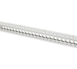 Digitus Modular Patch Panel, shielded 24-port, blank, 1U, rack mount color grey
