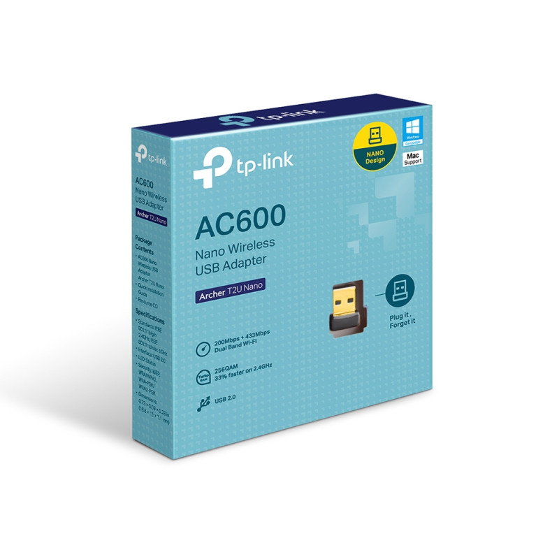 TP-Link AC600 Archer T2U Nano bežični Dual-Band USB2.0 adapter 200Mbps/433Mbps (2.4GHz/5GHz), 802.11a/b/g/n/ac, WPA2/WPA - Slika 5