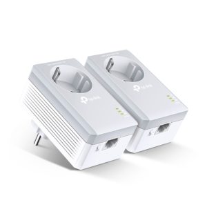 TP-Link AV600 Powerline mrežni adapter, 600Mbps, 1× mrežni ulaz, dodatna strujna utičnica, HomePlug AV (duplo pakiranje)