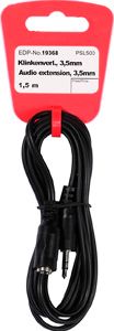 Kabel VIVANCO 19369, 3.5mm M na 3.5mm Ž, produžni, 2.5m, crni - Slika 2