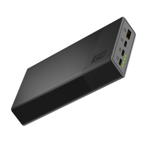 Green Cell GC PowerPlay 20S powerbank 20000mAh 22.5W PD USB-C, 3x USB-C, USB-A, Fast Charging, crni