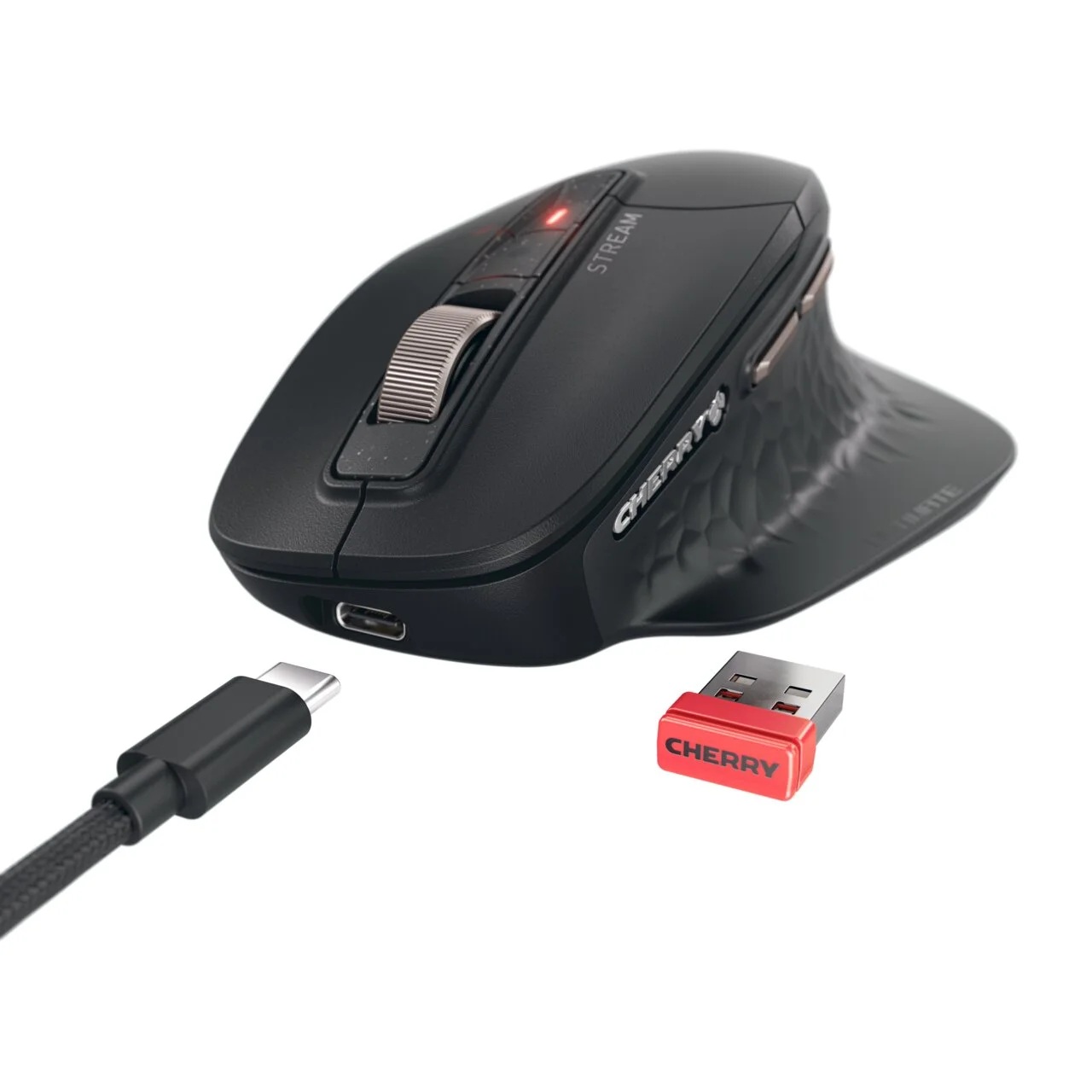 Cherry STREAM ULTIMATE ergonomski miš, crni - Slika 3