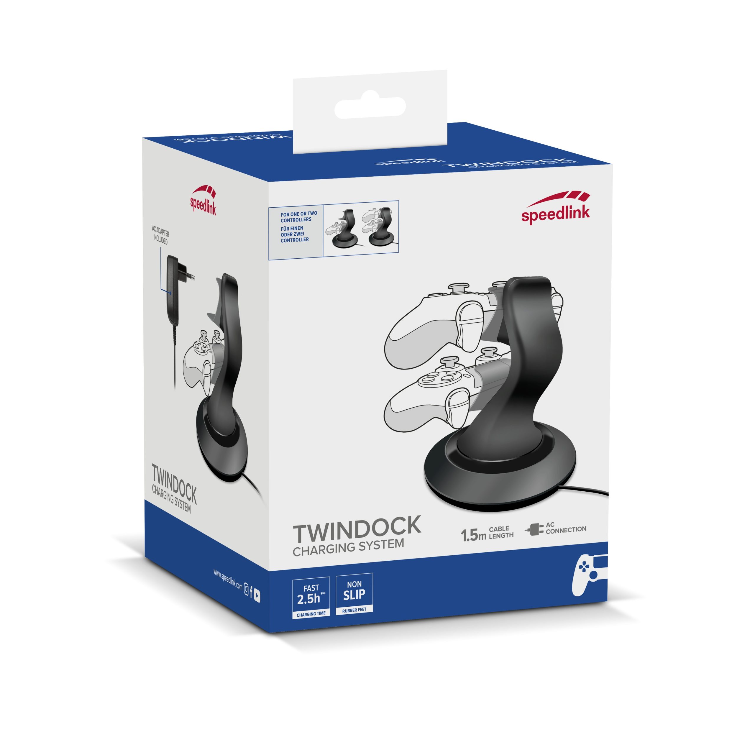 PS4 punjač SPEEDLINK Twindock, za 2 kontrolera - Slika 4