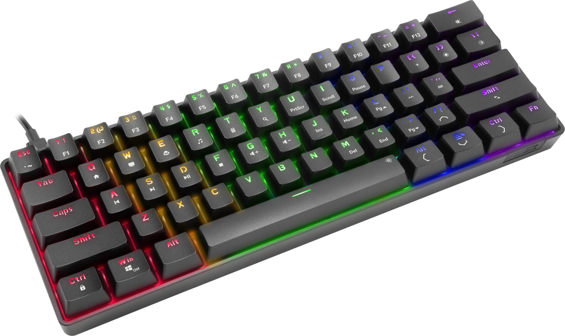 Tipkovnica SPEEDLINK Atmos, mehanička, RGB, US/HR layout, crna - Slika 2
