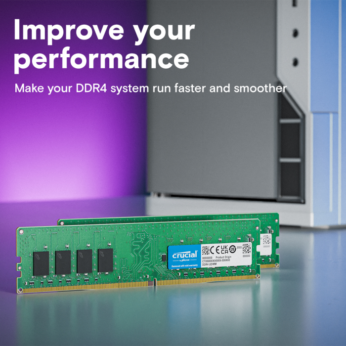 Crucial 8GB DDR4-3200 UDIMM PC4-25600 CL22, 1.2V - Slika 3