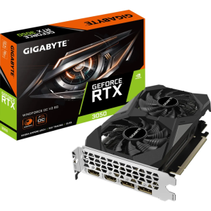 GIGABYTE GeForce RTX 3050 WINDFORCE OC V2 6G graphics card, 6GB GDDR6, PCI-E 4.0