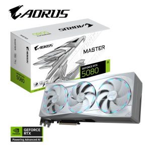 GIGABYTE AORUS GeForce RTX 5080 MASTER ICE 16G graphics card, 16GB GDDR7, PCI-E 5.0
