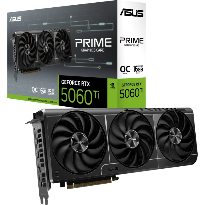 ASUS Prime GeForce RTX 5060 Ti OC graphics card, 16GB GDDR7, PCI-E 5.0 PRIME-RTX5060TI-O16G